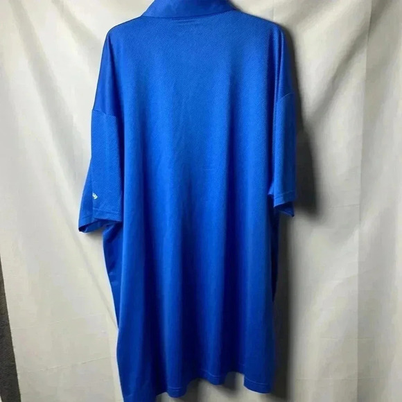 MENS CALLAWAY GOLF POLO SHIRT  SIZE XLT(Tall)  BLUE WITH SUBTLE DIAGONAL STRIPES - Picture 9 of 10